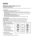 Electronic Aqua Timer® Model 3000 Operating Instructions