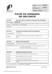 FICHE DE DONNEES DE SECURITE