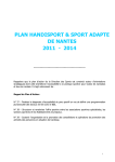 PLAN HANDISPORT & SPORT ADAPTE DE NANTES 2011