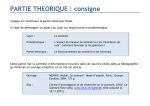 PARTIE THEORIQUE : consigne