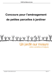 Concours pour l`aménagement de petites parcelles à jardiner