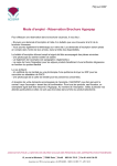 Mode d`emploi - Réservation Brochure Agospap