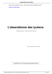 L`absentéisme des lycéens