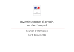 Investissements d`avenir, mode d`emploi