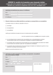 ANNEXE A: modèle du formulaire pour demande initiale