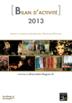 Consulter le bilan d`activité 2013 - Agence culturelle départementale
