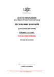 programme erasmus catalogue de cours domaine d` études