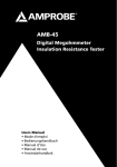 AMB-45 Digital Megohmmeter Product Manual