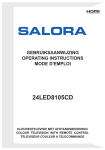 Handleiding SALORA 24LED8105CD 24" (61CM) LED TV/DVD met