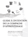 GUIDE À L`INTENTION DE LA COMPAGNE D`APPRENTISSAGE