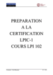 PREPARATION A LA CERTIFICATION LPIC-1 COURS LPI 102