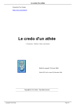 Le credo d`un athée