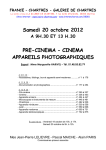 Samedi 20 octobre 2012 PRE-CINEMA - CINEMA