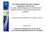 Les Lignes directrices pour l`analyse sociale du cycle de vie