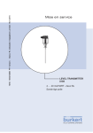 Mise en service - LEVEL TRANSMITTER 8189