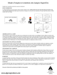 Mode d`emploi et entretien des lampes SuperGlo