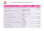 calendrier des formations