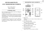 REVEIL RADIO PILOTE AVEC THERMOMETRE INTERIEUR