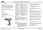 AGT Visseuse sans fil premium 18 V "AW-18.as" Mode d`emploi