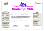 Passeport Culturel Printemps 2014