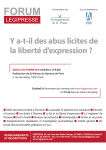 Y a-t-il des abus licites de la liberté d`expression ?