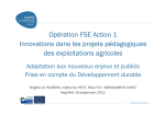 Opération FSE Action 1 Innovations dans les projets - e