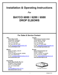 Installation & Operating Instructions BAYCO 6000 / 6200 / 6500