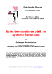 Italie, démocratie en péril : le système Berlusconi
