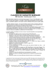 CLAUSES DE GARANTIE BARDAGE