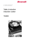 Table à induction Induction cooker TI2005