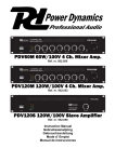 PDV60M 60W/100V 4 Ch. Mixer Amp. PDV120M