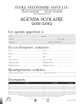 AGENDA SCOLAIRE 2011-2012 - École secondaire St-Luc