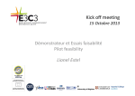 Kick off meeting Lionel Estel - les 4 actions du projet e3c3
