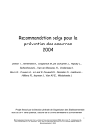 Recommandation belge pour la prévention des escarres 2004