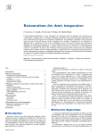 Restaurations des dents temporaires