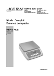 Mode d`emploi Balance compacte KERN FCB