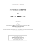 Système descriptif des objets mobiliers