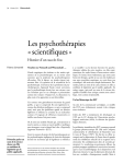 Les psychothérapies « scientifiques »