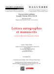 Lettres autographes et manuscrits
