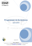 Programme de formations