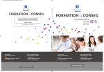 Programme - Tissot Formation