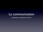La communication - Guillaume Gronier