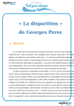 « La disparition » de Georges Perec