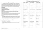 Les exercices rituels Exercice rituels – calcul