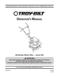 OPERATORTS MANUAL - Troy-Bilt