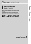 DEH-P4500MP - Pioneer Electronics