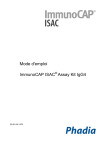 Mode d`emploi ImmunoCAP ISAC Assay Kit IgG4