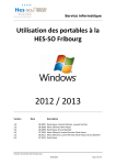 Utilisation des portables 2012 Windows FR - Sinfo - HES
