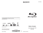 Mode d`emploi - Sony Asia Pacific