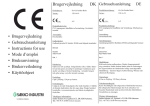 • Brugervejledning • Gebrauchsanleitung • Instructions for - Ox-On